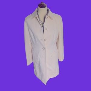 Ann Taylor long off white suit jacket